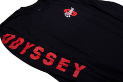 Odyssey Academy Long Sleeve (Black with Red/White Ink)