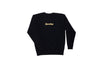 Sunday Hard Print Crewneck Sweatshirt (Black with Metallic Gold Ink)