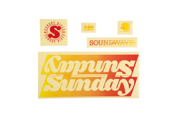 Sunday Soundwave Frame Sticker Kit (Sunset Fade)