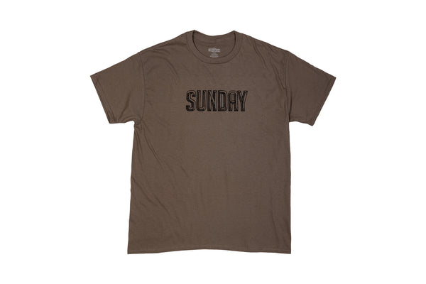 Sunday Bevel Tee (Brown with Black Pigment-Dyed Ink)