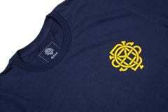 Odyssey Import Tee (Navy with Mustard Ink)