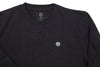 Odyssey Stitched Monogram Crewneck (Black with White Stitch)