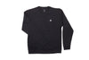 Odyssey Stitched Monogram Crewneck (Black with White Stitch)